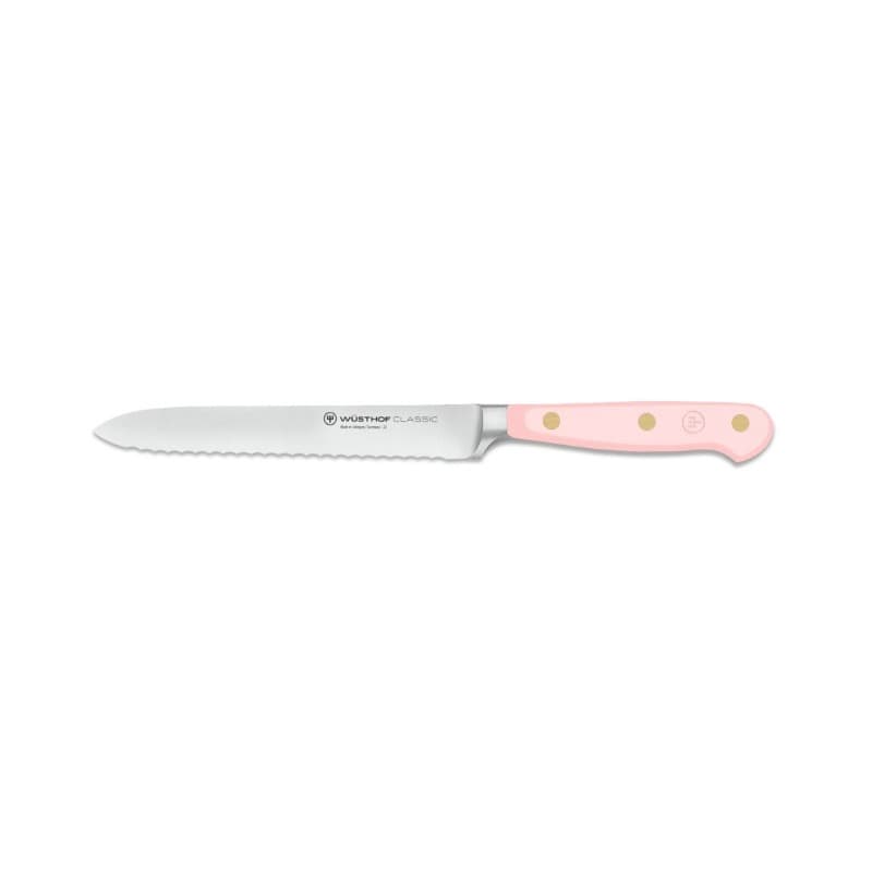 SERRATED UTILITY KNIFE CLASSIC PINK HIMALAYAN SALT - 14cm