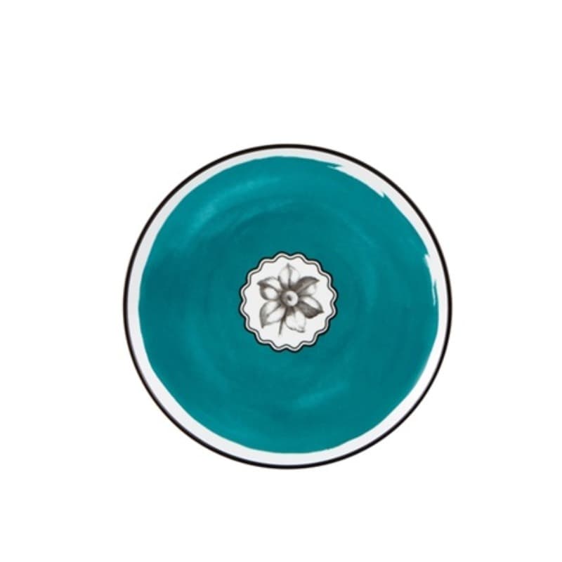 DESSERT PLATE PEACOCK HERBARIAE