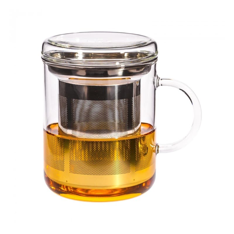 TEA CUP ZYCLO S W/LID & S/S STRAINER