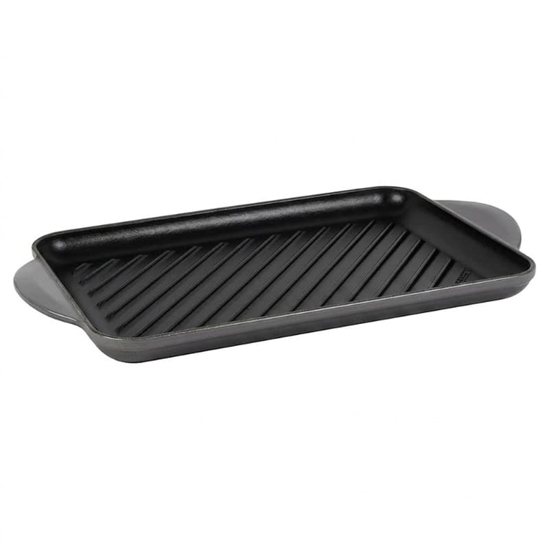 32CM CAST IRON RECTANGULAR GRILL - FLINT