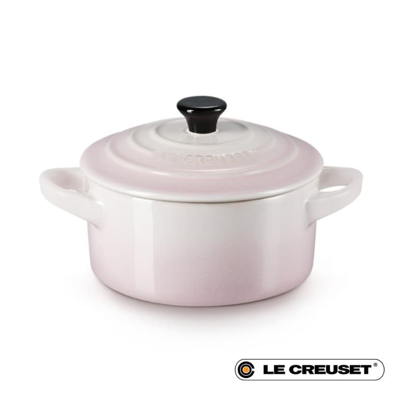 10CM STONEWARE MINI COCOTTE - SHELL PINK