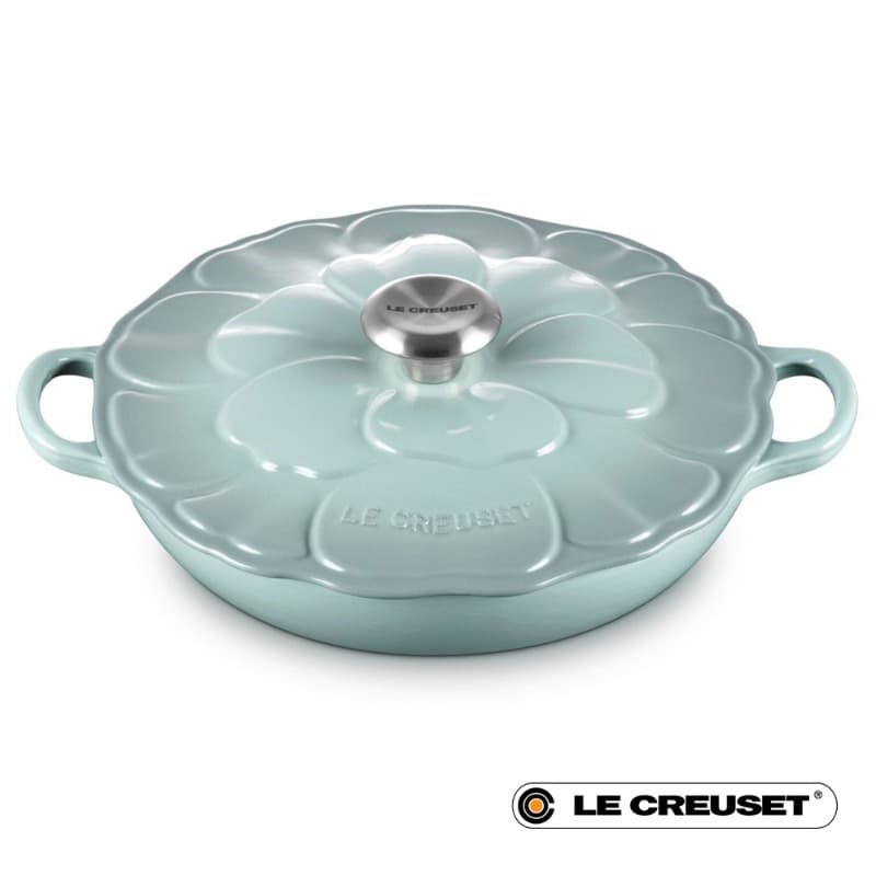 SHALLOW PETAL CASSEROLE - 26CM - SEA SALT