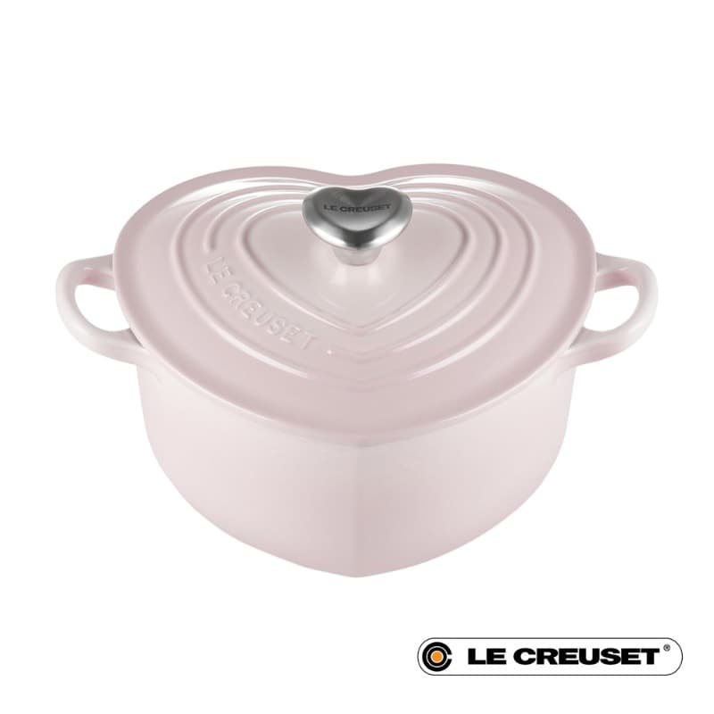20CM HEART CASSEROLE - SHELL PINK