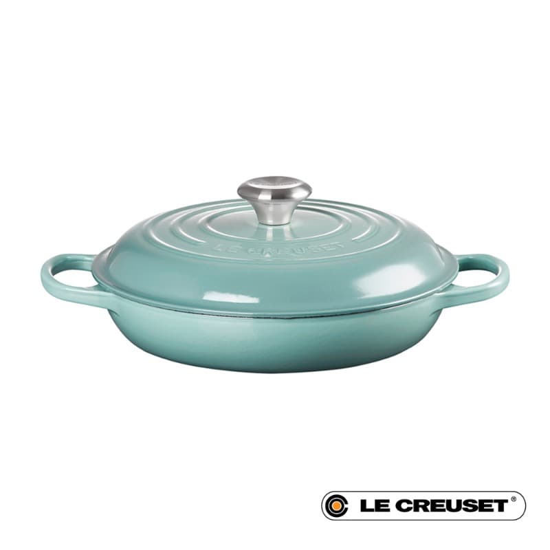 26CM SIGNATURE CAST IRON BRAISER - SEA SALT