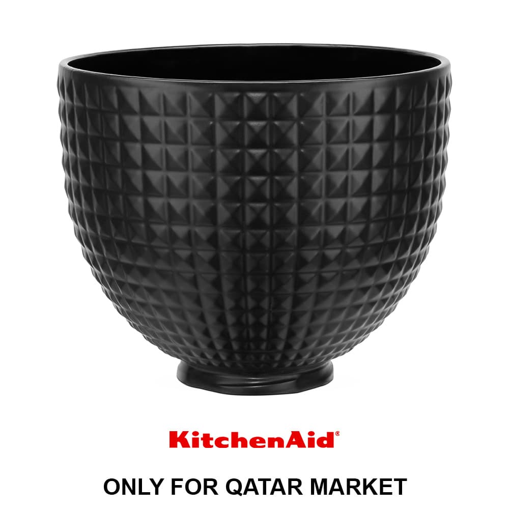 4.8L CERAMIC MIXING BOWL - BLACK STUDDED