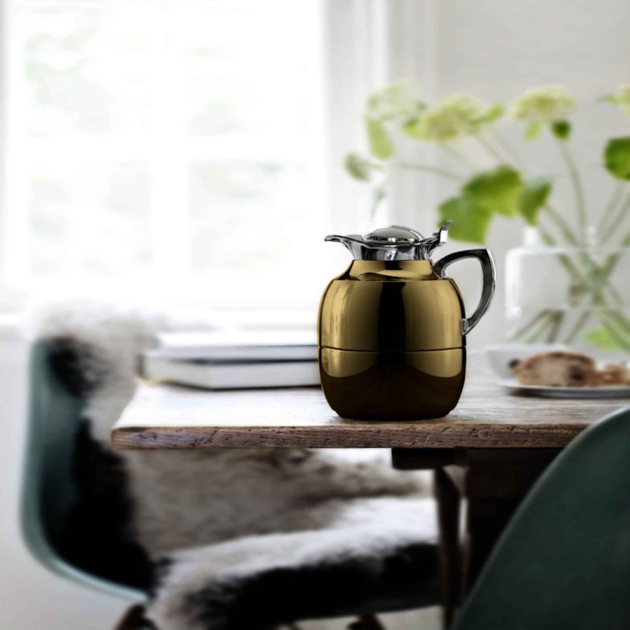 1.0L INSULATED CARAFE JUWEL S/S - GOLD PLATED