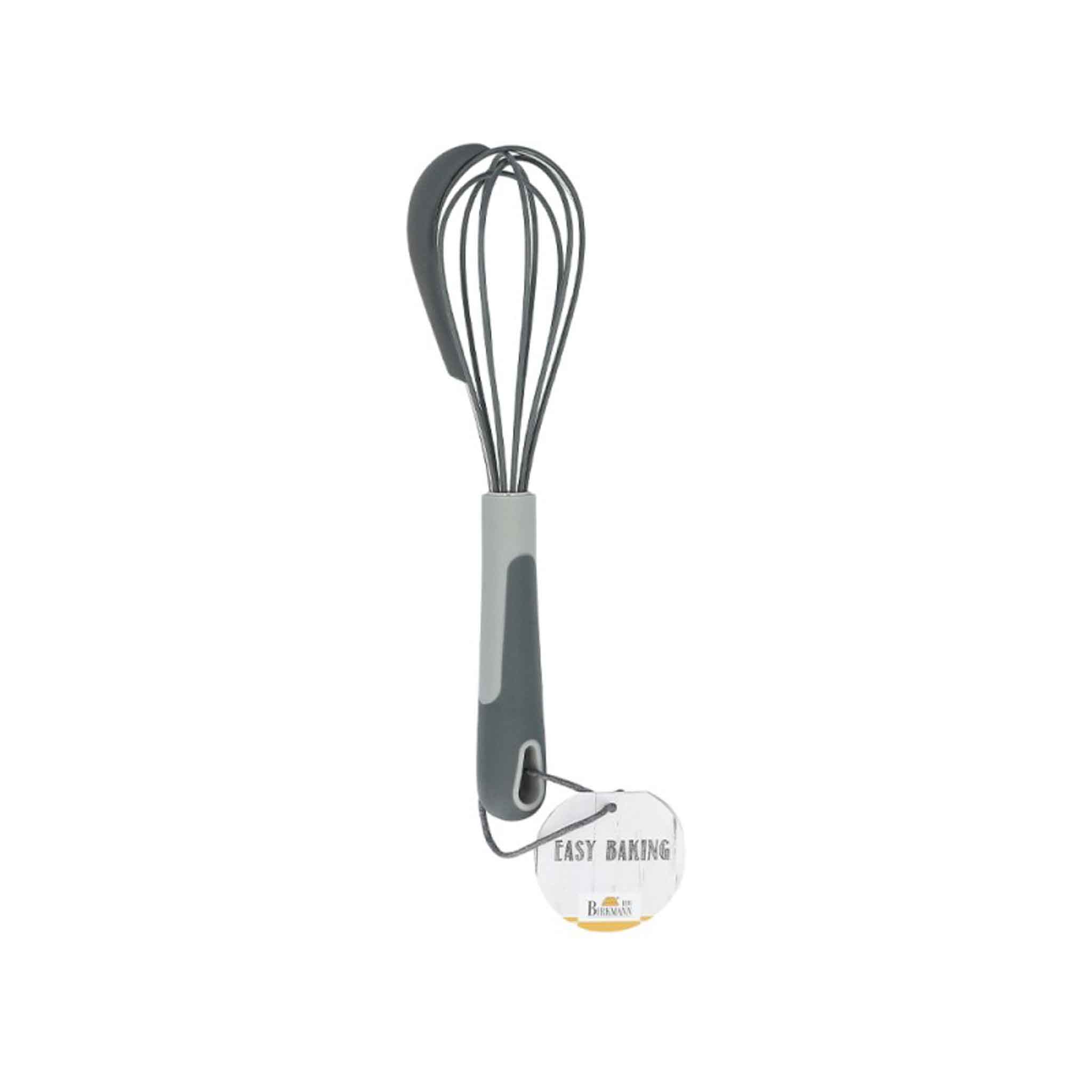 WHISK WITH SCRAPER GREY | 27 CM EASY BAKING