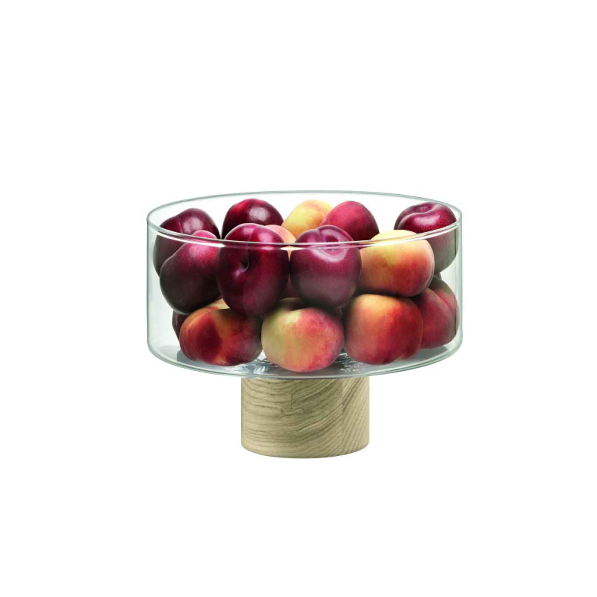 LOTTA PEDESTAL BOWL & ASH BASE CLEAR