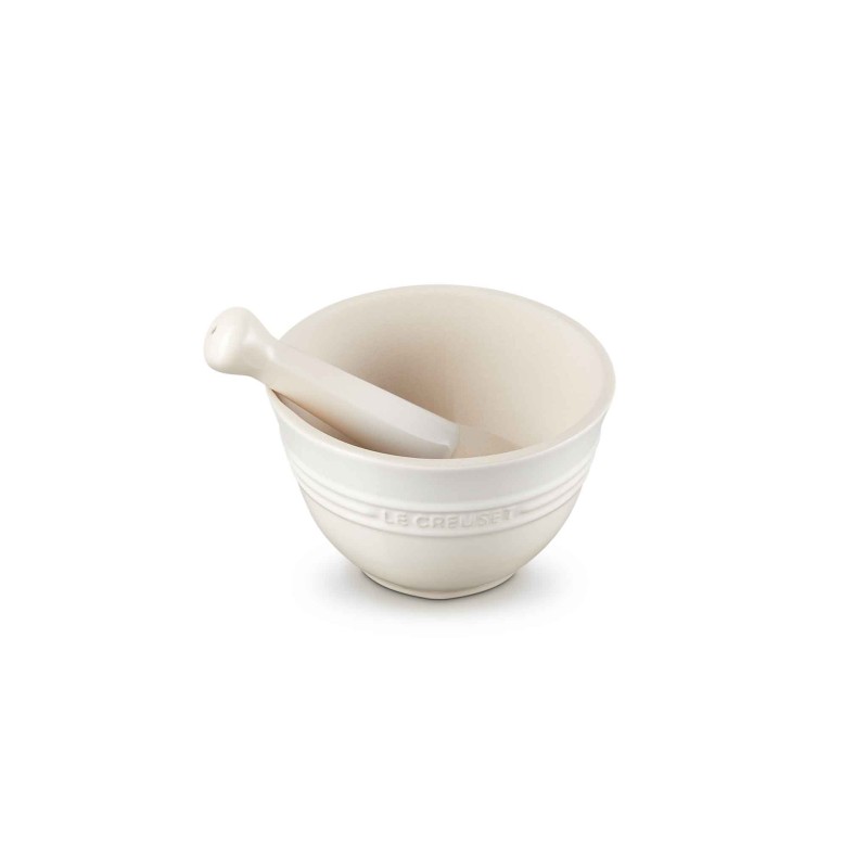 Le Creuset Stoneware Pestle & Mortar 300ml Meringue