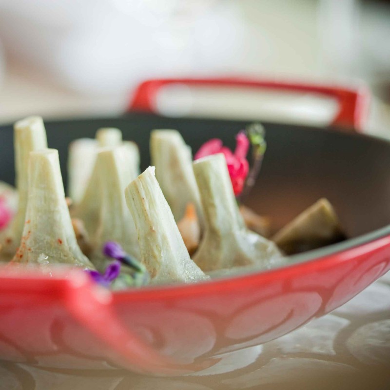 Le Creuset Cast Iron Wok & Glass Lid 36cm Cerise