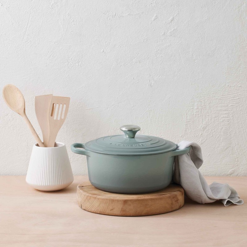 Le Creuset Signature Cast Iron Round Casserole 20cm Sea Salt