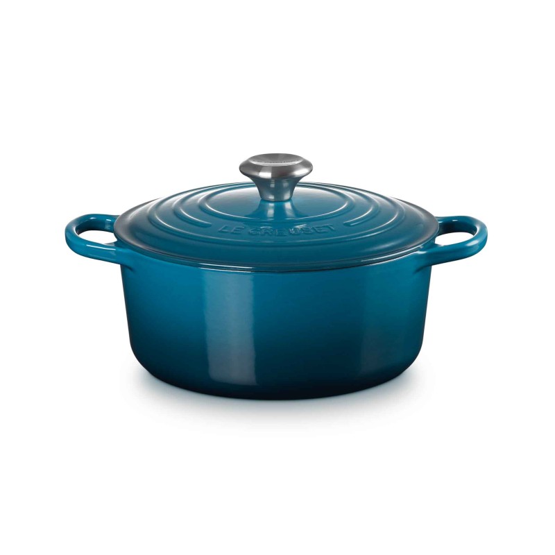 Le Creuset Signature Cast Iron Round Casserole 24cm Deep Teal
