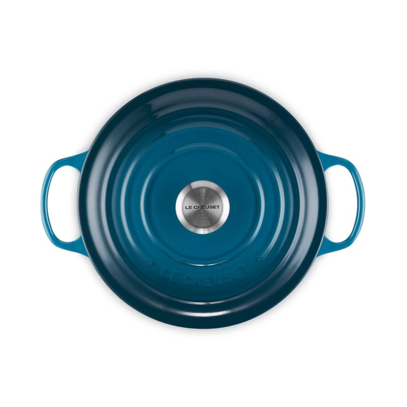 Le Creuset Signature Cast Iron Round Casserole 26cm Deep Teal