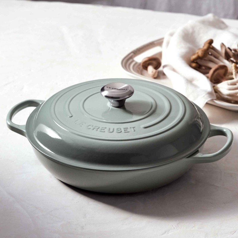 Le Creuset Signature Cast Iron Shallow Casserole 26cm Sea Salt