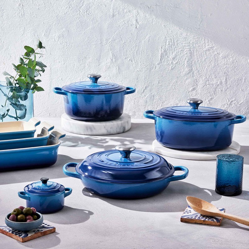 Le Creuset Signature Cast Iron Round Casserole 28cm Azure
