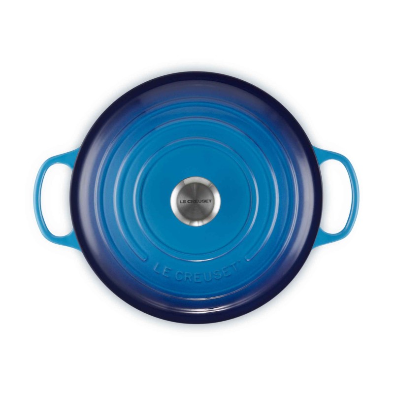Le Creuset Signature Cast Iron Round Casserole 28cm Azure