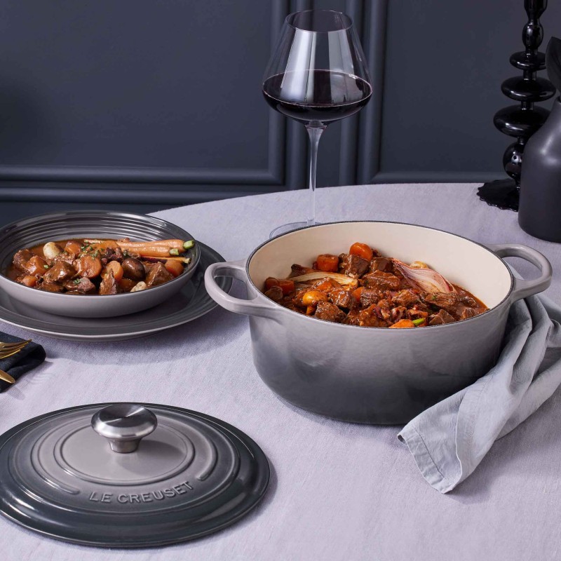 Le Creuset Signature Cast Iron Round Casserole 28cm Flint