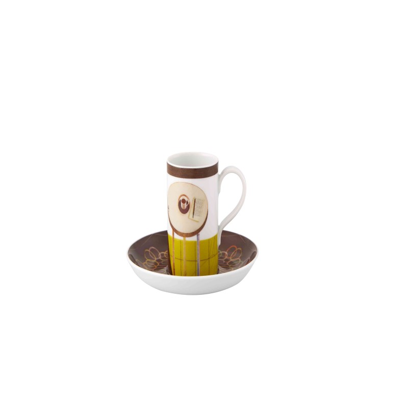 SET 4 COFFEE CUPS & SAUCERS PESSO