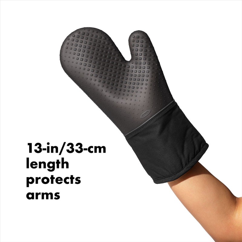 SILICONE OVEN MITT BLACK