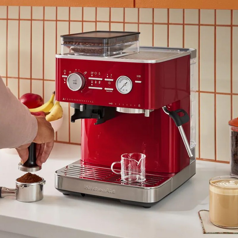 SEMI AUTOMATIC ESPRESSO MACHINE WITH BURR GRINDER - CANDY APPLE