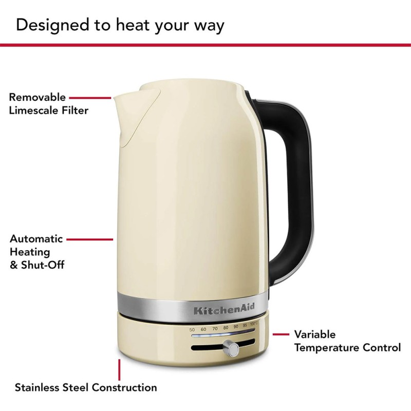 1.7L VARIABLE TEMPERATURE KETTLE - ALMOND CREAM
