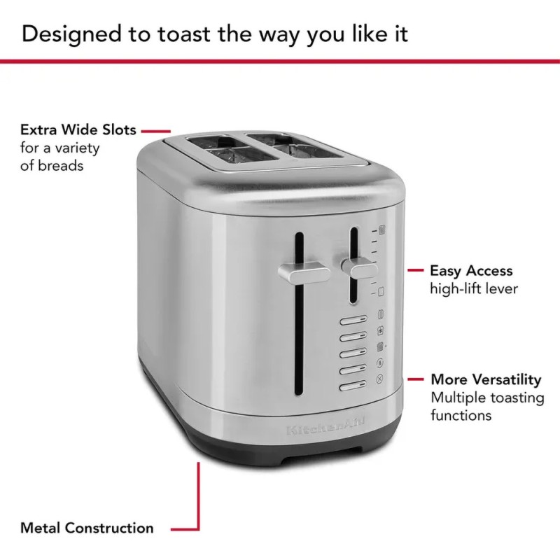 2 SLICE TOASTER - STAINLESS STEEL