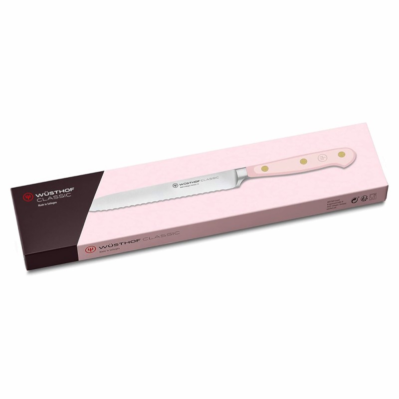 SERRATED UTILITY KNIFE CLASSIC PINK HIMALAYAN SALT - 14cm