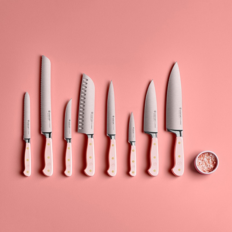 SERRATED UTILITY KNIFE CLASSIC PINK HIMALAYAN SALT - 14cm