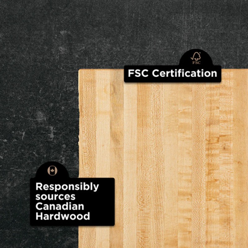 RAISED BLOCK HARD MAPLE KIT RUBBER WOOD FEET