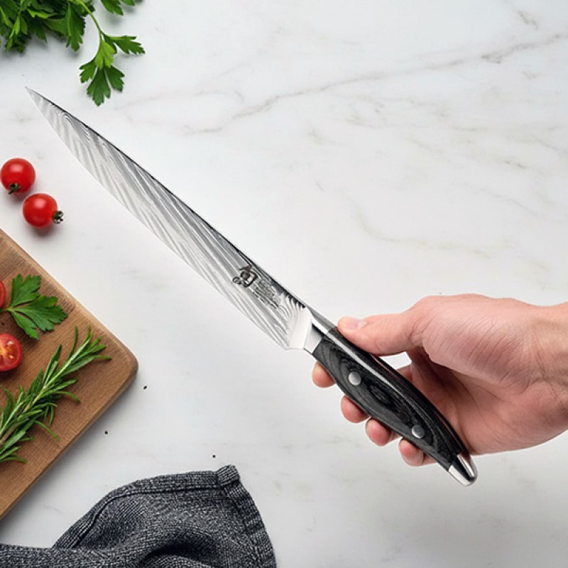 SHUN NAGARE BLACK SLICING KNIFE 9"