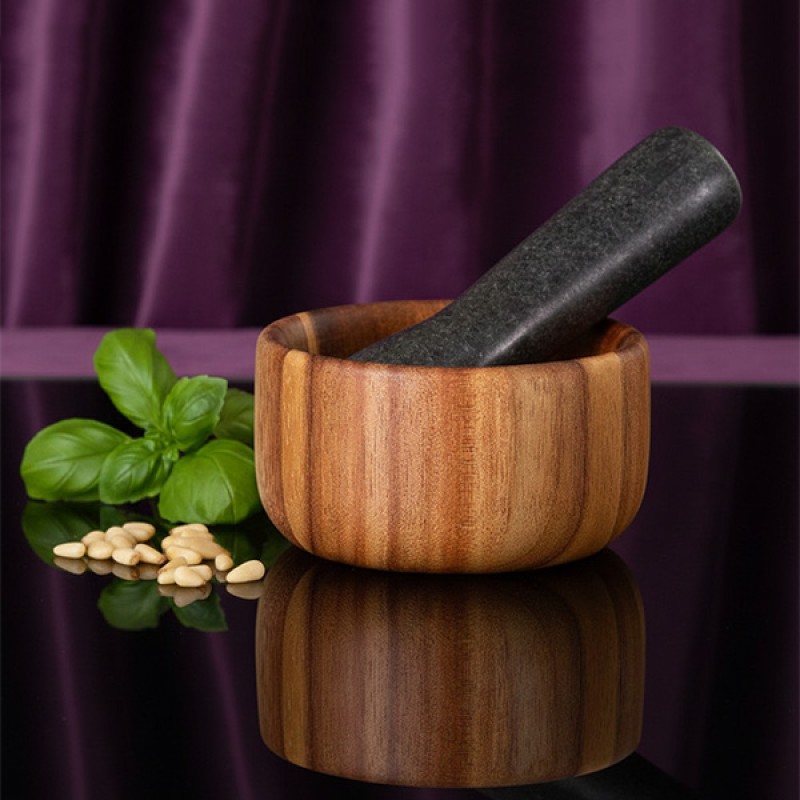 MORTAR TARU ACACIA WOOD GRANITE