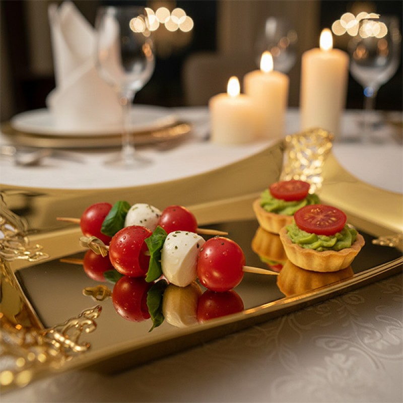TRAY S/S GOLD PLATED