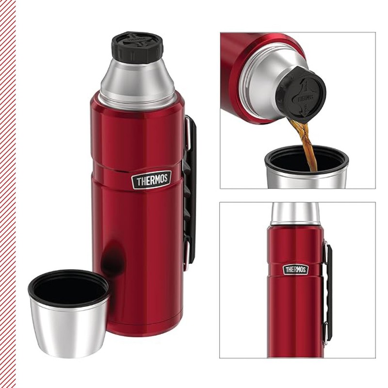 INS. BEV. BOTTLE SK CRANBERRY RED POLISHED