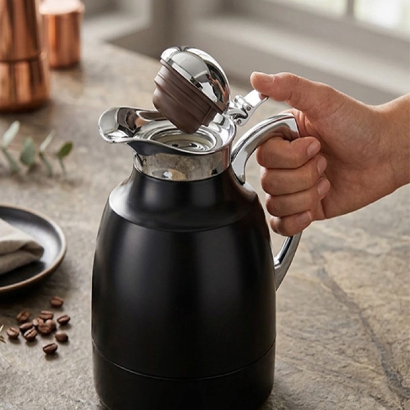 1.0L INSULATED CARAFE JUWEL - JET BLACK POLISHED