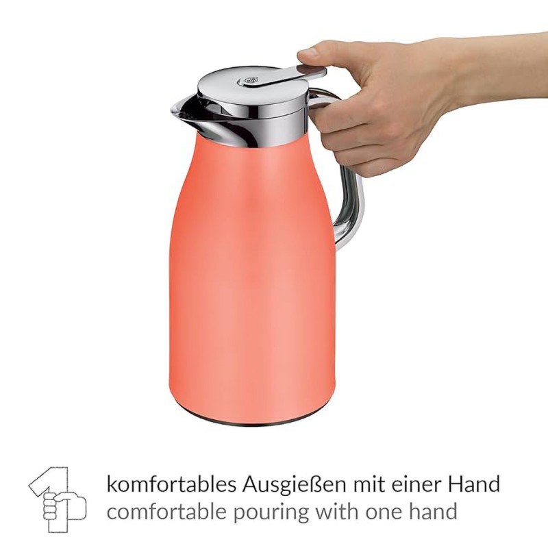 1.0L INSULATED CARAFE SKYLINE - DEEP APRICOT MAT