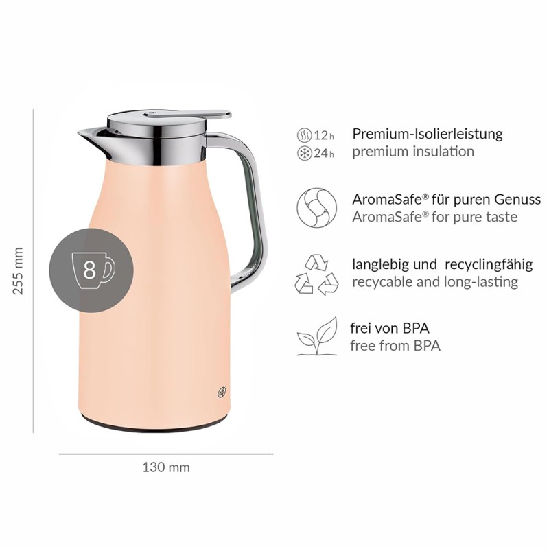 1.0L INSULATED CARAFE SKYLINE - PASTEL APRICOT
