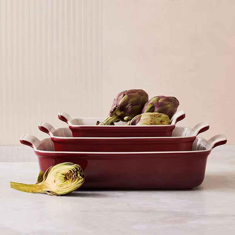 26CM HERITAGE RECTANGULAR BAKING DISH STONEWARE - GARNET