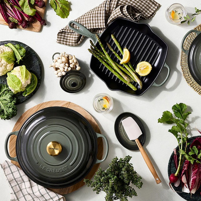 26CM SIGNATURE CAST IRON SQUARE GRILLIT - THYME