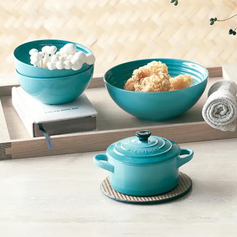 10CM STONEWARE MINI COCOTTE - TEAL