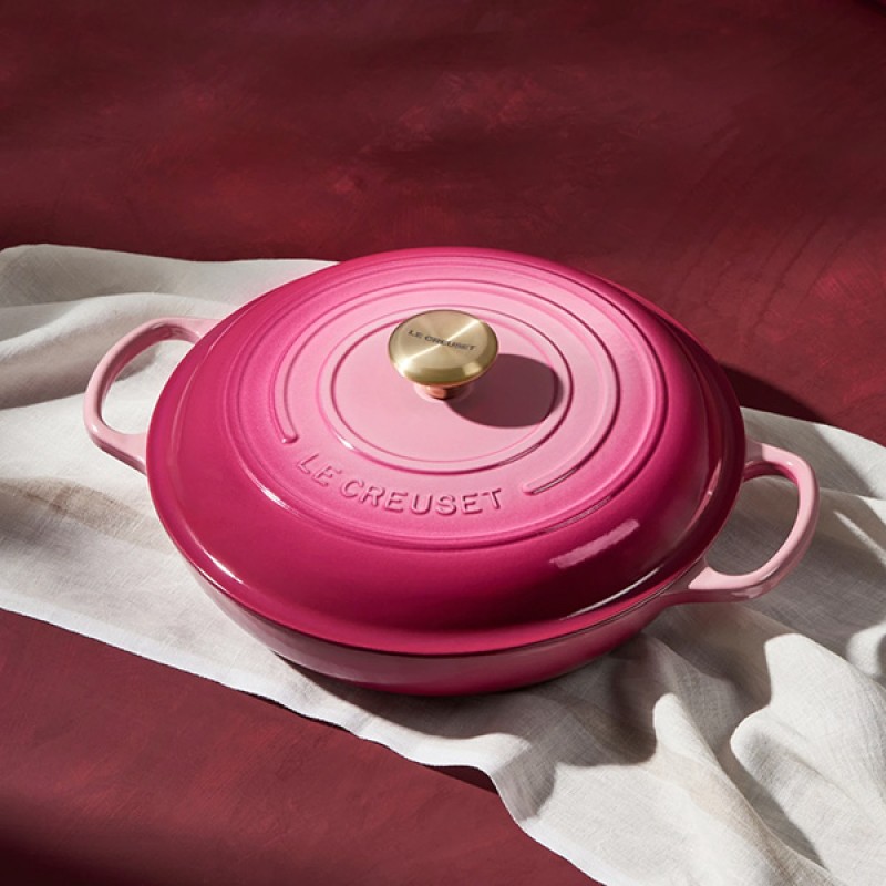 30CM SIGNATURE CAST IRON BRAISER - BERRY