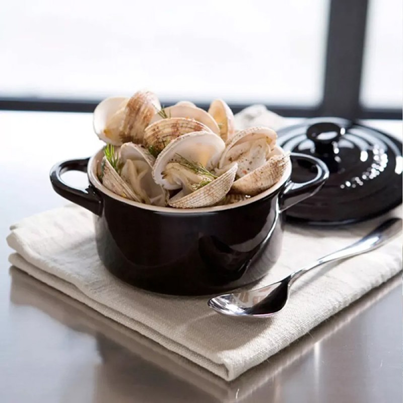 10CM STONEWARE MINI COCOTTE - BLACK ONYX