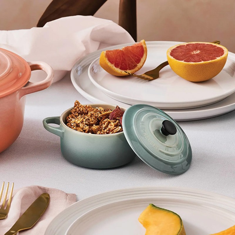 10CM STONEWARE MINI COCOTTE - SEA SALT