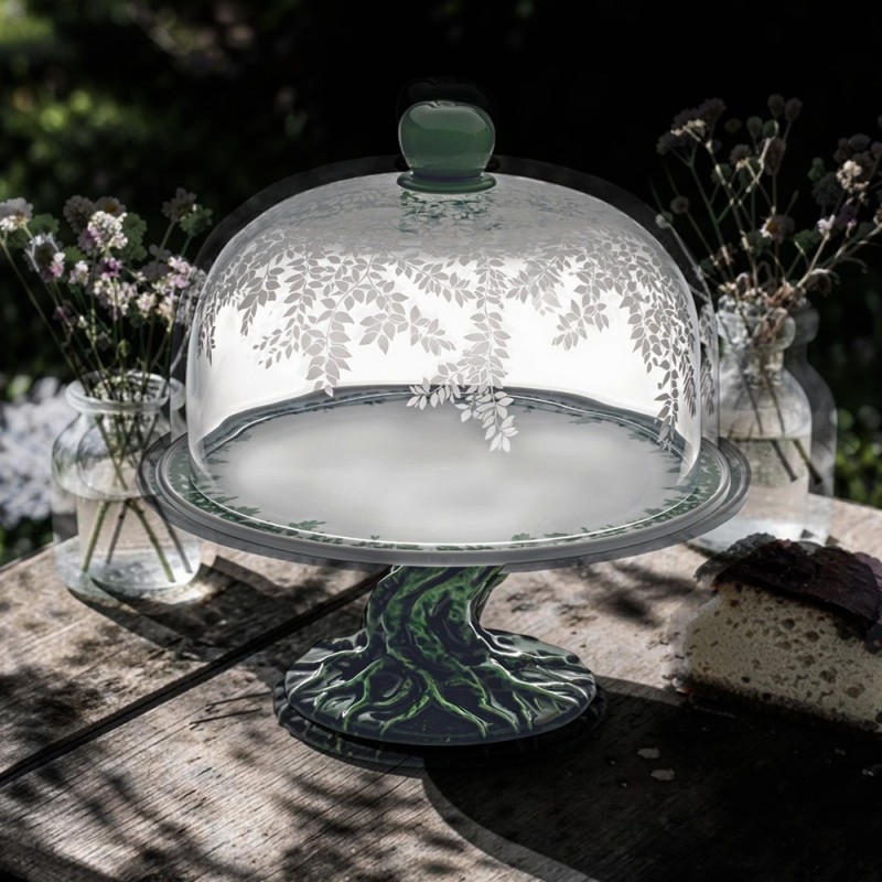 CAKE STAND W/DOME POMUM