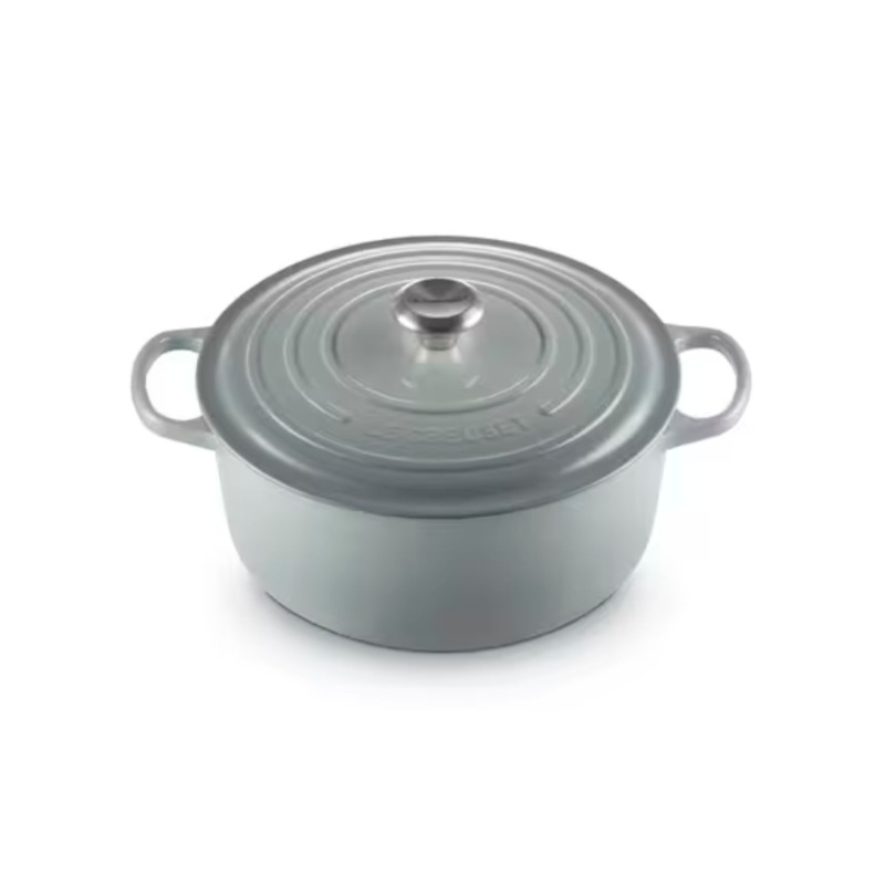 28cm CAST IRON ROUND CASSEROLE - SEA SALT
