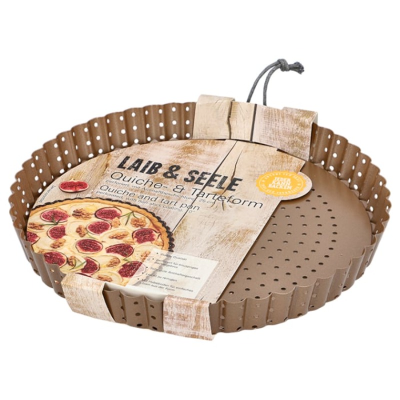 QUICHE & FLAN PAN | 25 CM PERFORATED | WITH LOOSE BASE LAIB & SEELE