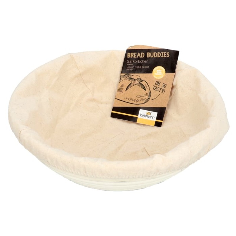 DOUGH RISING BASKET WITH COVER | LARGE ROUND | 25 CM