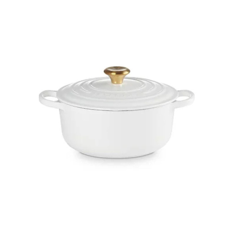 24cm CI SIGNATURE ROUND COCOTTE - WHITE