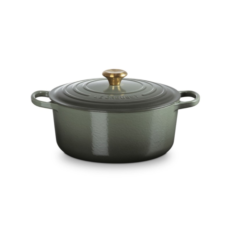 28cm CAST IRON ROUND CASSEROLE - THYME