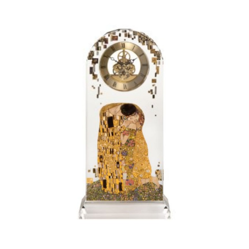 GLASS CLOCK THE KISS