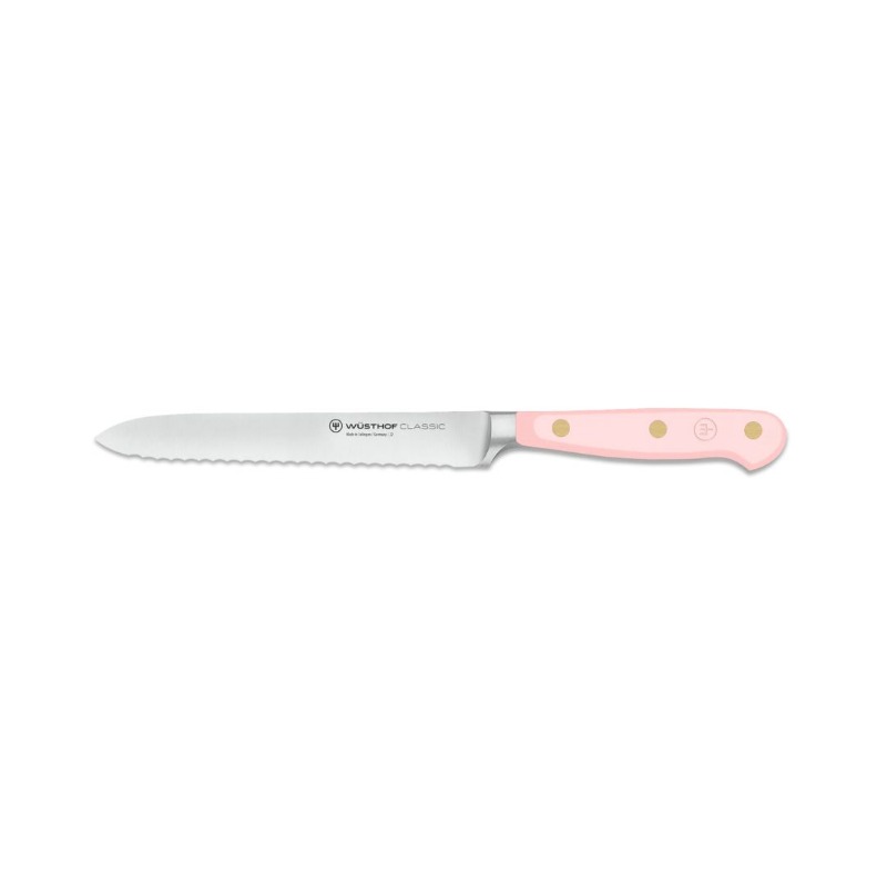 SERRATED UTILITY KNIFE CLASSIC PINK HIMALAYAN SALT - 14cm